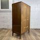 Curved face chest of drawers 7 drawers Scandinavian vintage lacquered walnut, 60s
