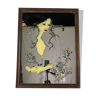 Mirror with painting of a woman