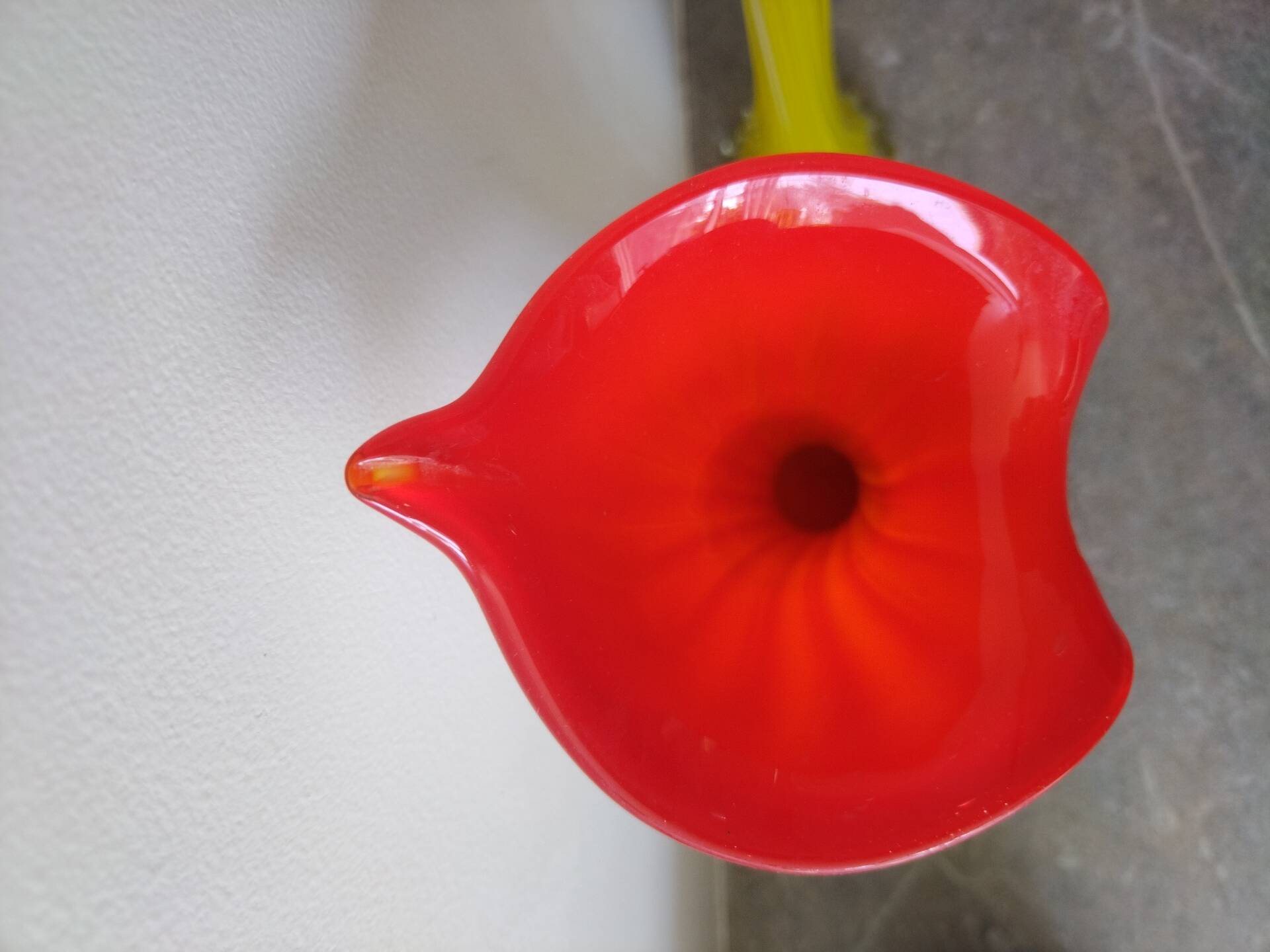 Duo of blown glass flower vases – Murano style (H30 cm)
