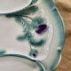 Artichoke plate Digoin in majolica faience barbotine