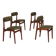 1960s, set of 4 Danish dinning chairs, solid teak wood, original condition.