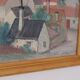 Original Swedish Oil on Panel – “Village Scene” by E. R. Olsson