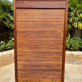 Filing cabinet with curtain