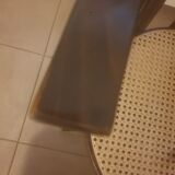 Fauteuil pivotant canné, cannage neuf