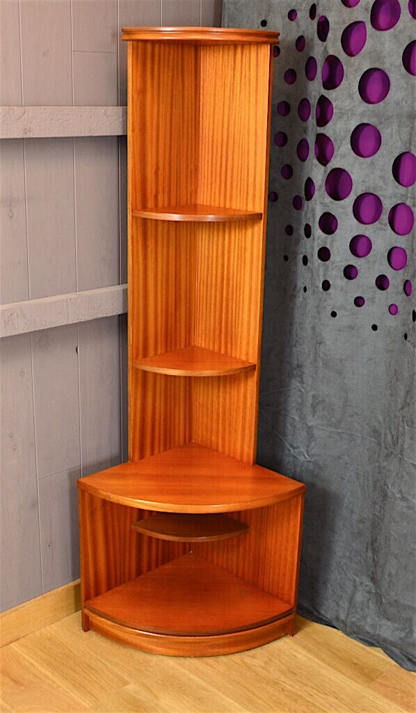 Scandinavian angle design shelf in mahogany 1960