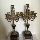 Pair of old candlesticks