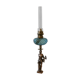 Large kerosene lamp mounted on bronze statue. Late nineteenth century