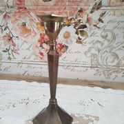 Bougeoir en laiton haut pied hexagonal