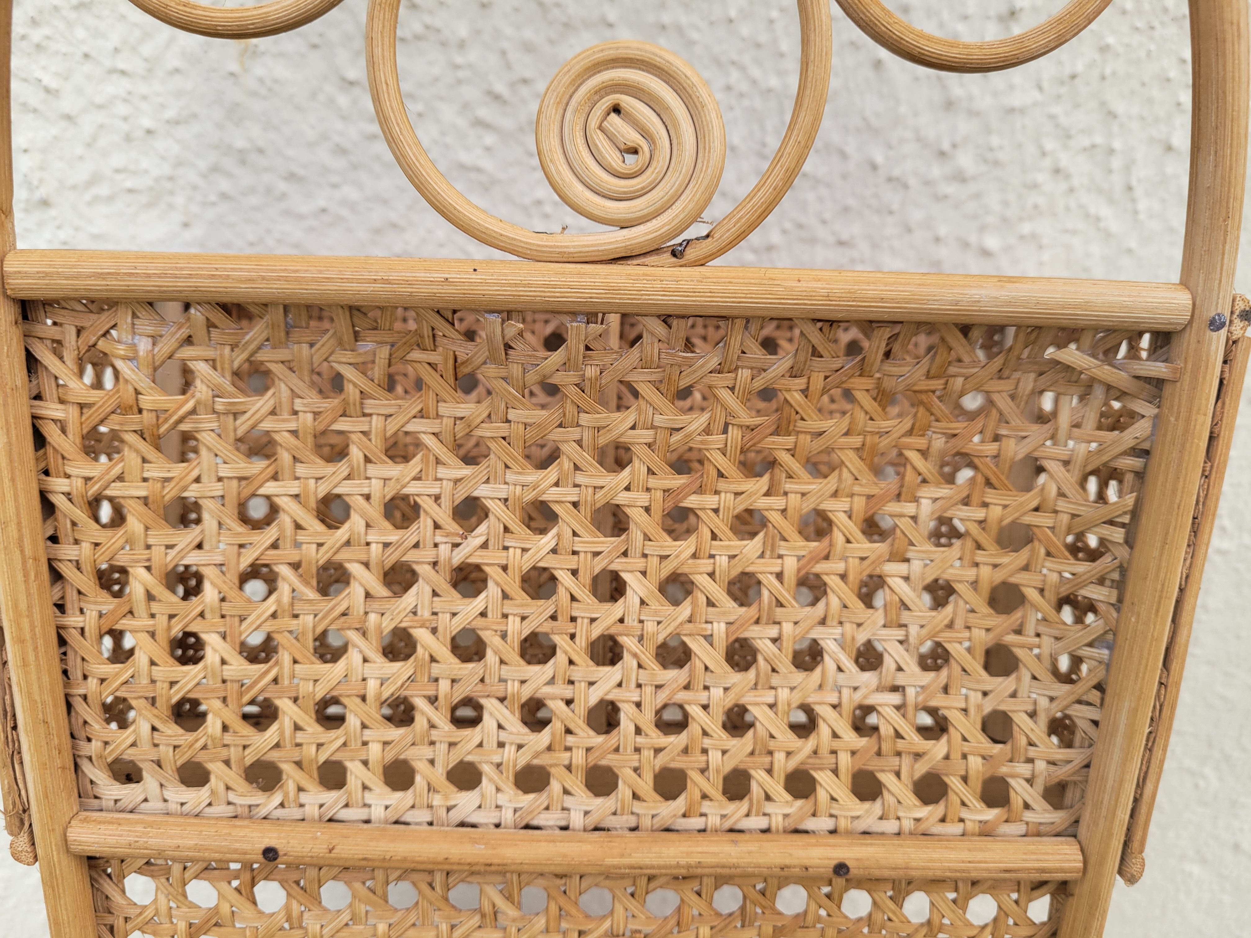 Rattan mail rack and canning