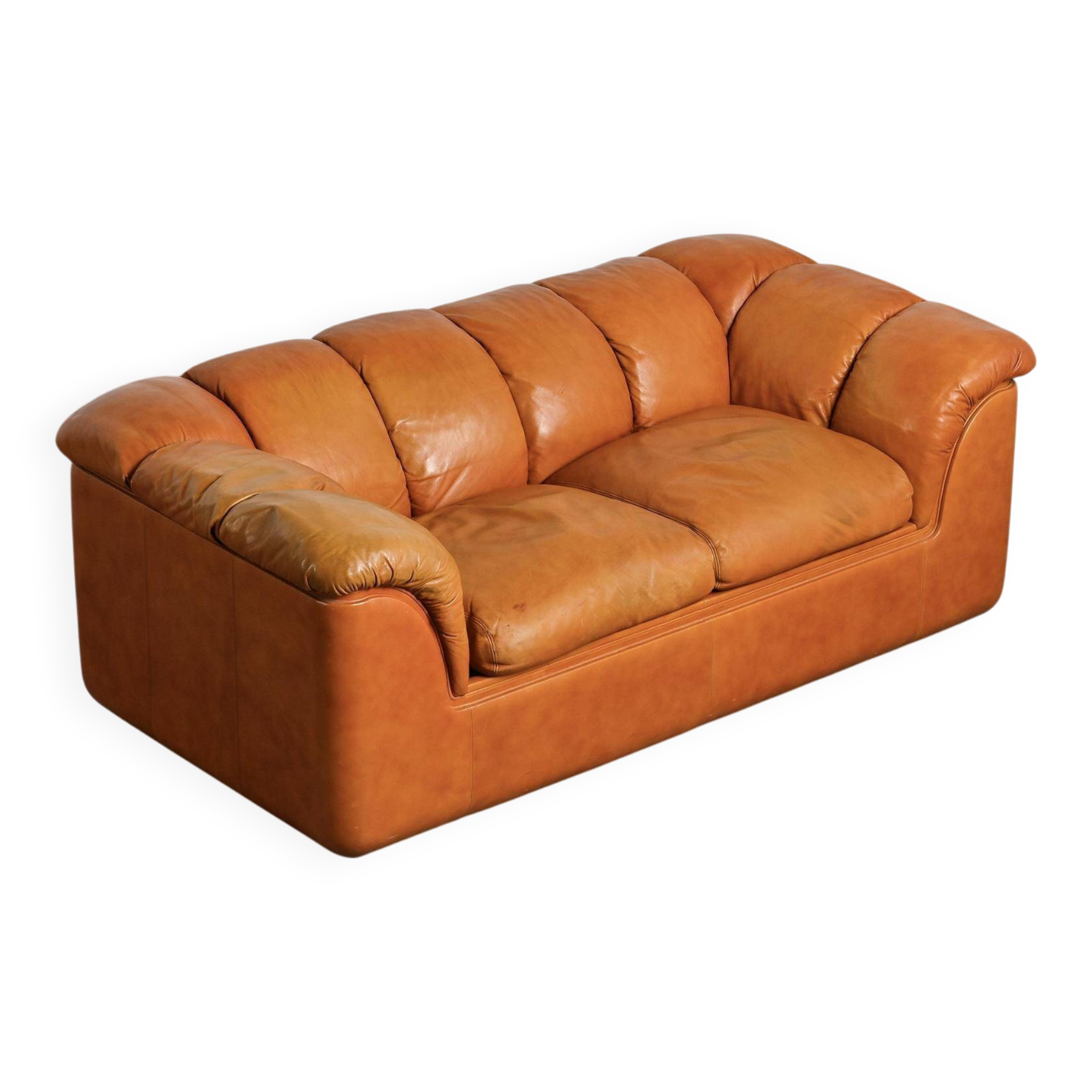 Cocker sofa in leather, Franco Bresciani for Poltrona Frau, 1970s