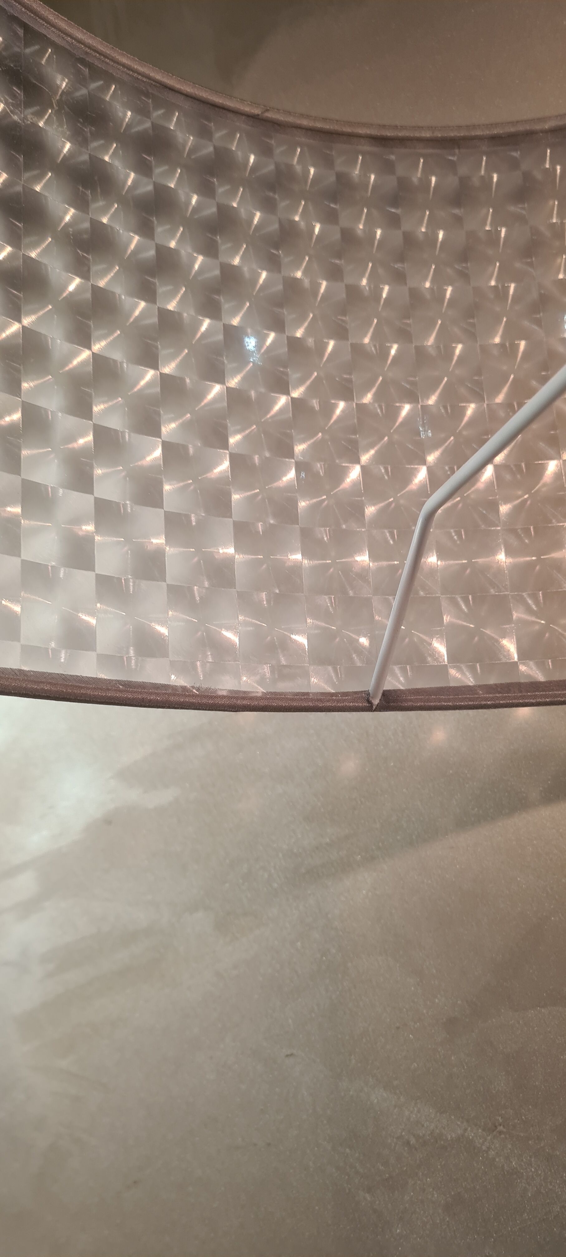 Lamp 1970 sheathed in brown leather iron brush 48xh74