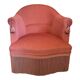 Fauteuil crapaud velours rose