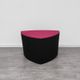 Kastel Kensho triangular pouf in Black fabric / Fushia