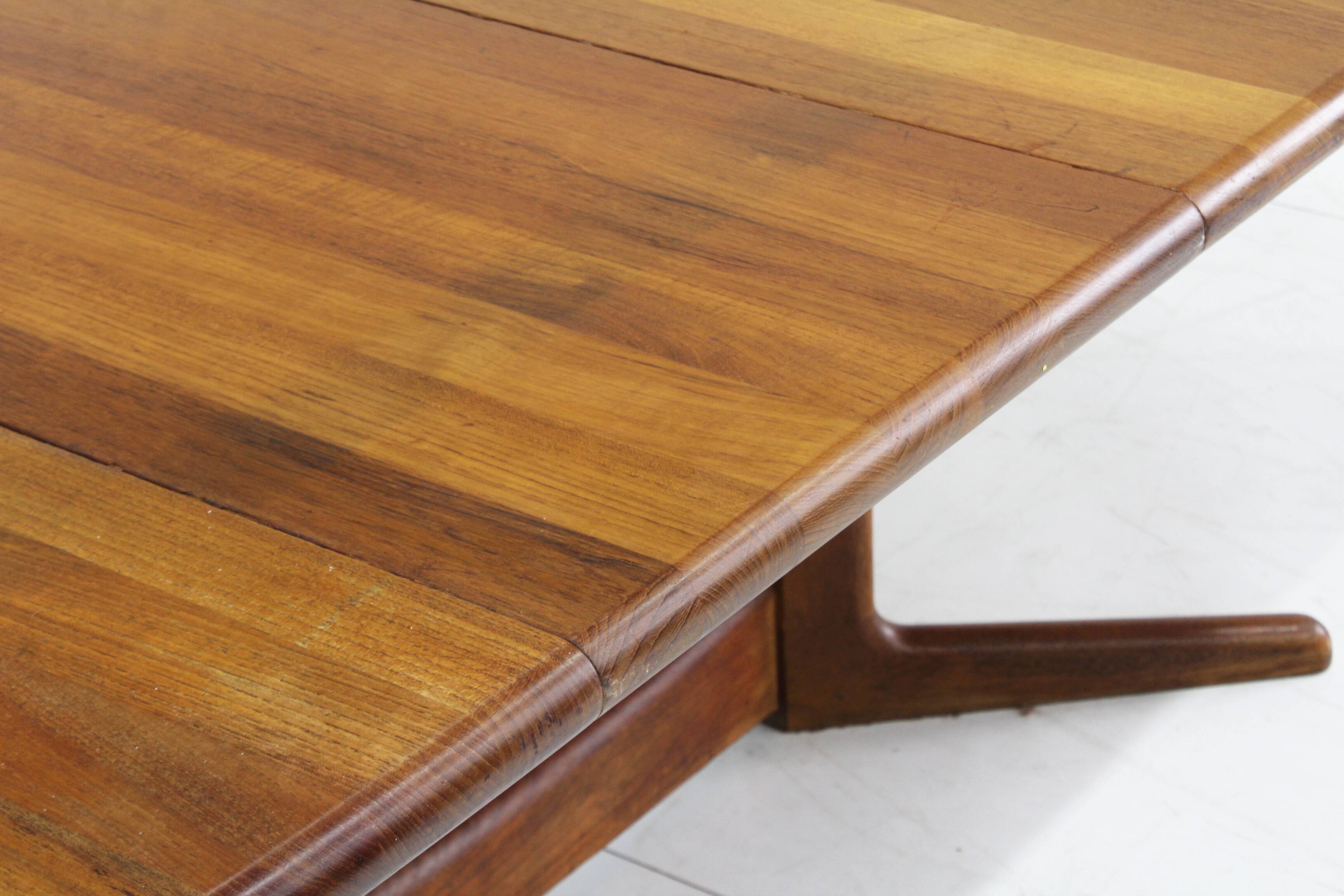 Vintage Danish oval  dining table 1960s