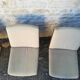 Wooden and fabric shell chairs