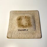 Voldemar Volkoff signed Vallauris glazed stoneware dish