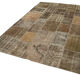 Hand-Knotted Oriental Vintage 198 cm x 300 cm Brown Patchwork Carpet