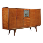 Buffet vintage en acajou avec compartiment bar, design 1950s-60s