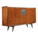 Vintage mahogany sideboard with bar compartment, 1950s-60s design.