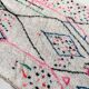 Moroccan Berber carpet Azilal ecru with colorful patterns 250x146cm
