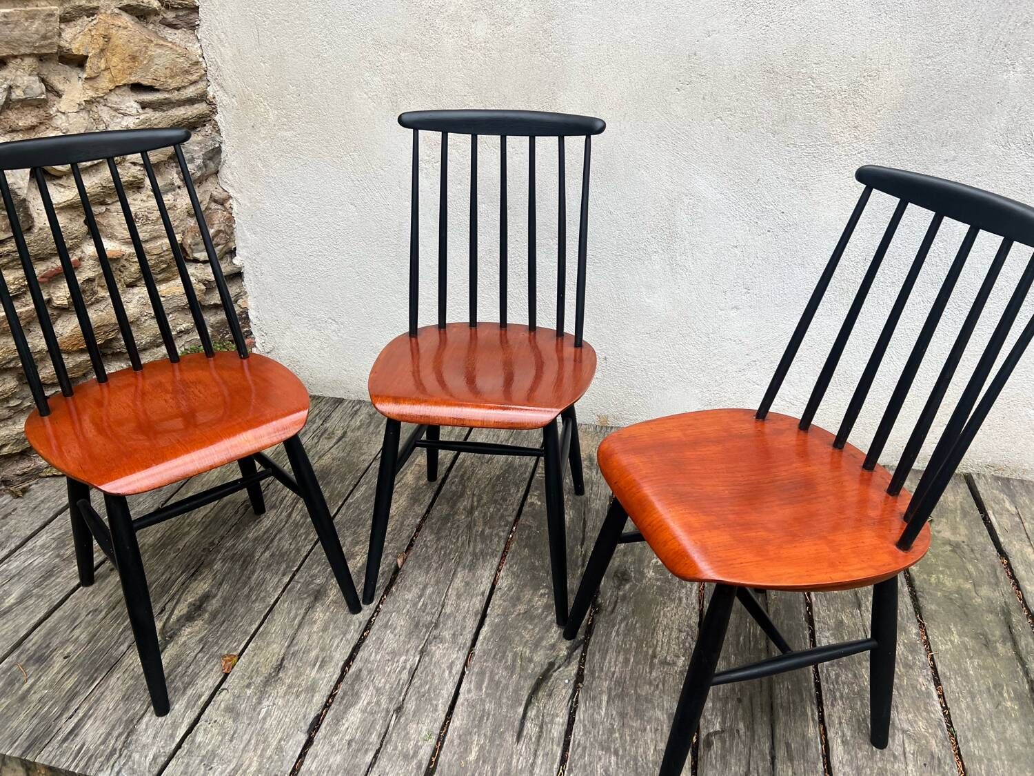 Chaises scandinaves de Tapiovaara modèle Fanett vintage années 60