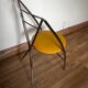 Yamakado chair, chrome and yellow skai