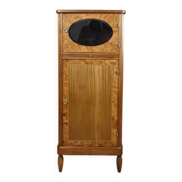 Meuble en loupe de thuya et acajou, époque art déco – début XXe