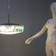 Cut glass pendant chandelier
