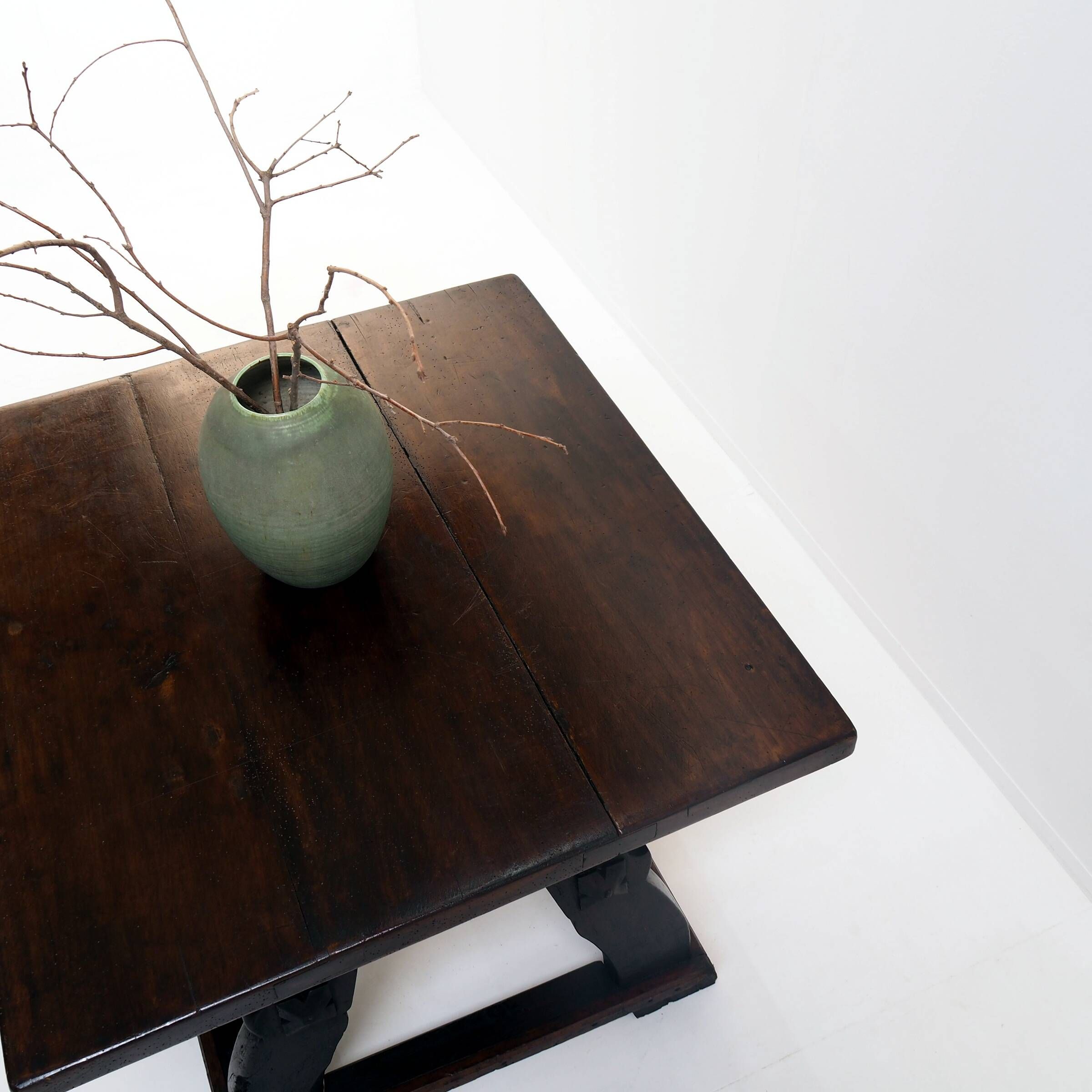 Antique Banker’s Rent Table with Sliding Top, 18th Century