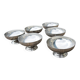 6 old XL stainless steel bistro ice cream cups