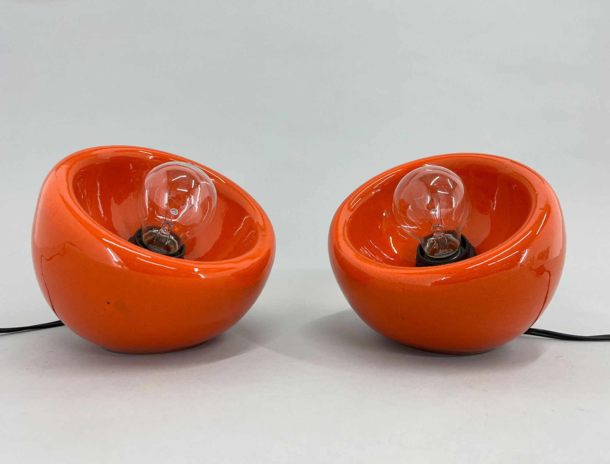 Pair of Mid-Century Ceramic Enzo Bioli Table Lamps
