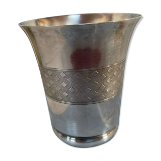Timbale en métal argenté « Art Déco » ancienne