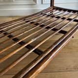 Vintage brown bamboo living room coffee table