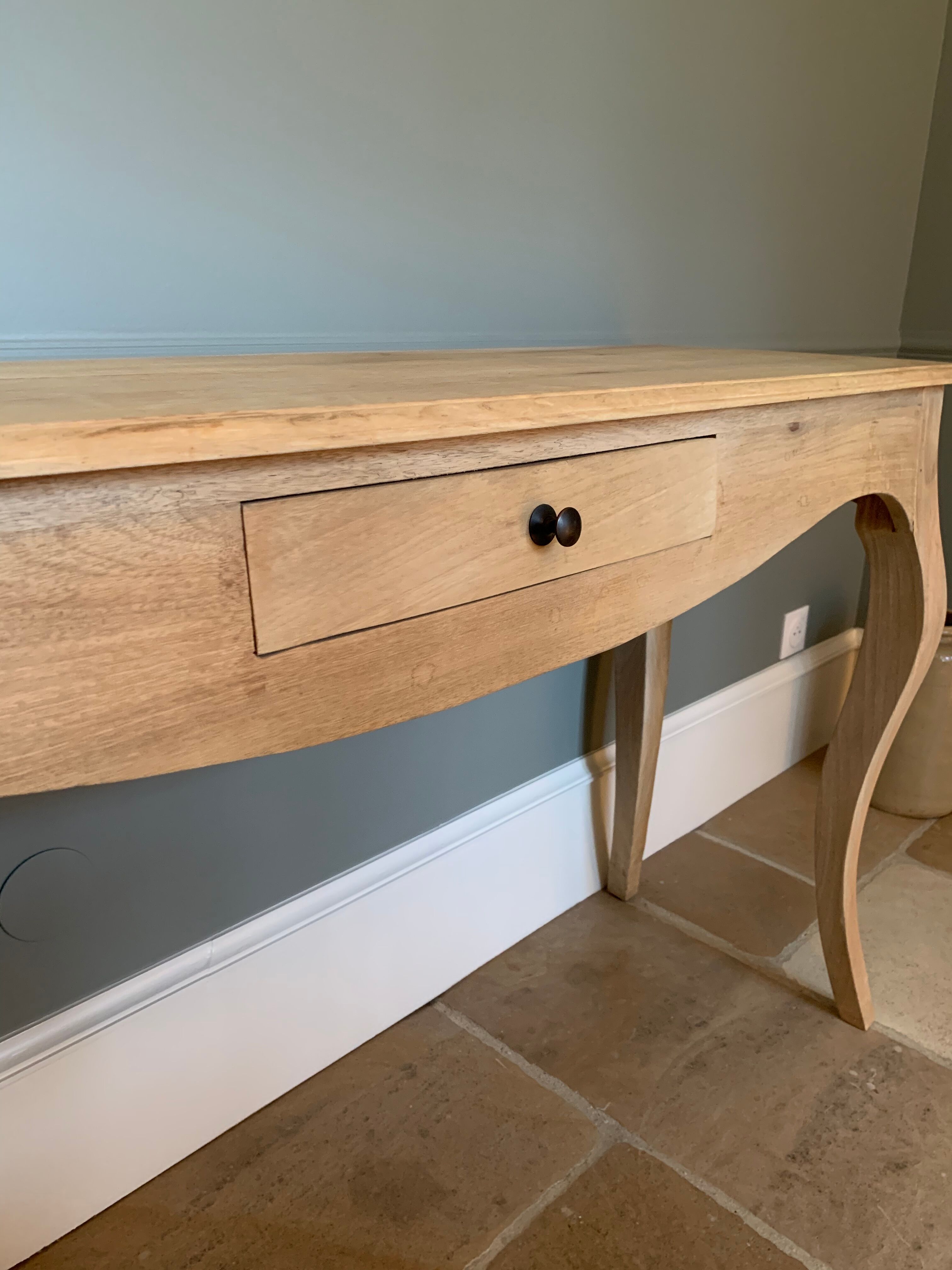 Light oak console