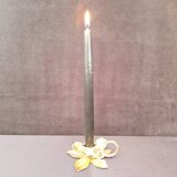 Small brass flower candle holder
