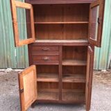 Vintage Parisian pine cabinet.