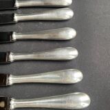 6 table knives – Silver plated – Frionnet François et Cie