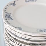 Set of 4 flat plates, Onnaing Algéciras model