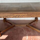 Renaissance-style solid oak table, 20th century.