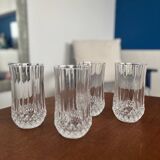Set de 4 verres en cristal taillé | Verres à eau ou whisky vintage