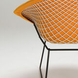 Diamond Chair – Yellow Upholstery - Harry Bertoia