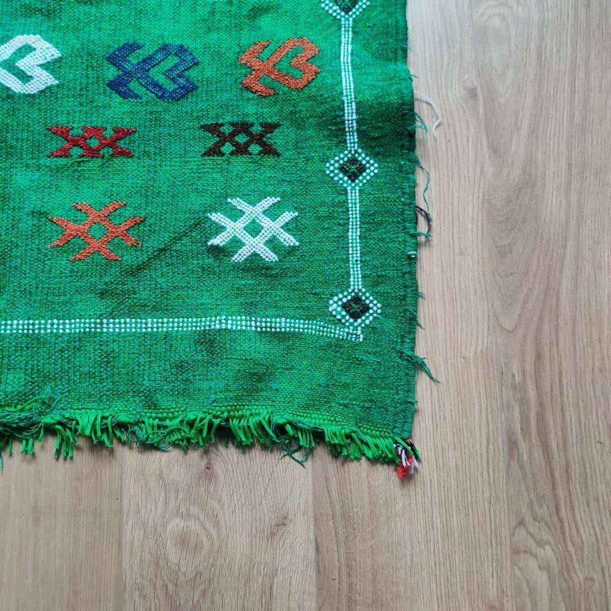 Berber green kilim rug
