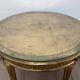 Round table gilded wood louis xvi style under glass