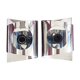 Pair of wall light 70s chrome metal
