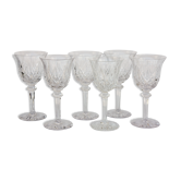 Série de 6 verres à eau en cristal de Saint Louis modèle Sammy
