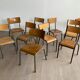 Set of 10 mismatched industrial chairs vintage mullca