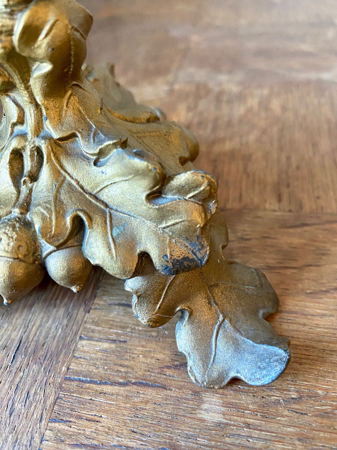 Late 19th century spelter candle holder