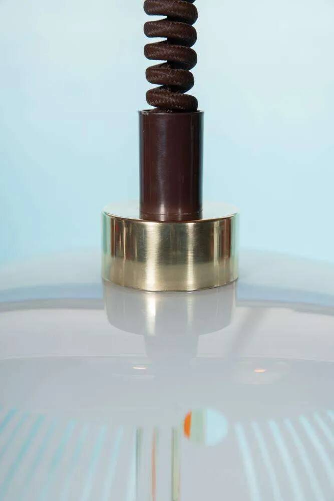 70s space age glass pendant, vintage glass pendant from Sweden.