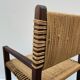 Fauteuil brutaliste bois et corde