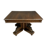 Renaissance table with walnut extensions with brown patina